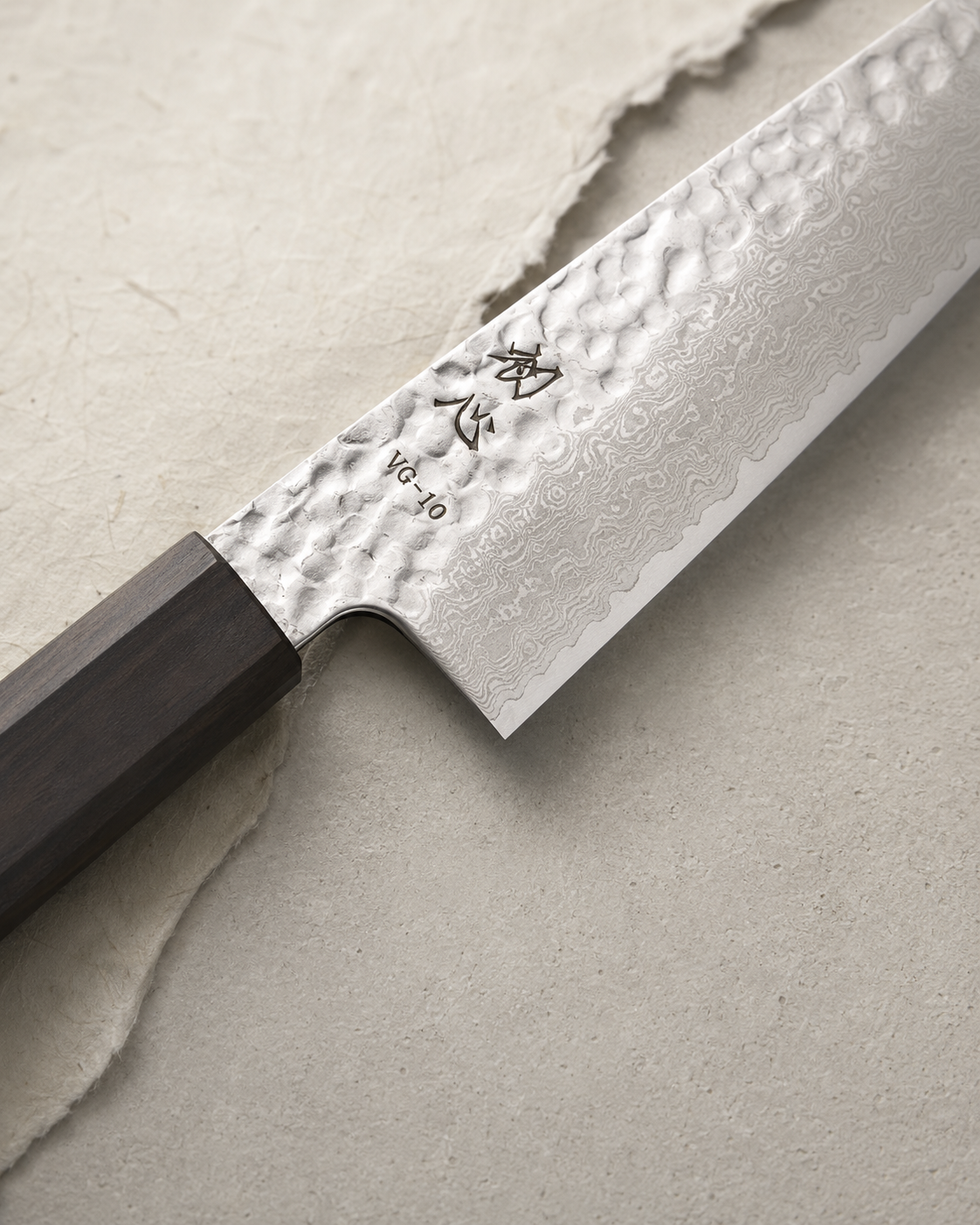 Cuchillo japones Gyuto Hayabusa VG10 Damasco Ebano 21 cm