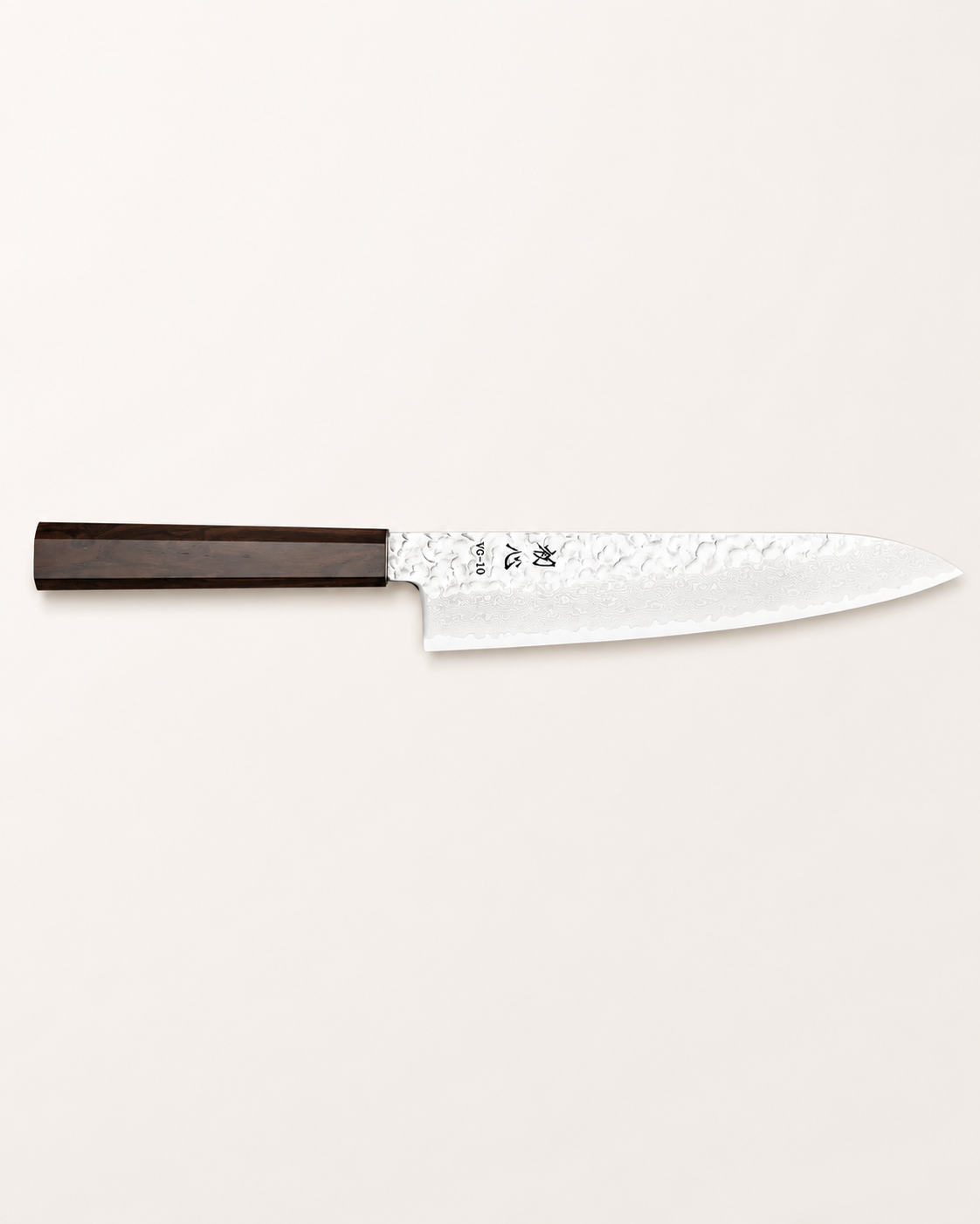 Cuchillo japones Gyuto Hayabusa VG10 Damasco Ebano 21 cm vista alternativa