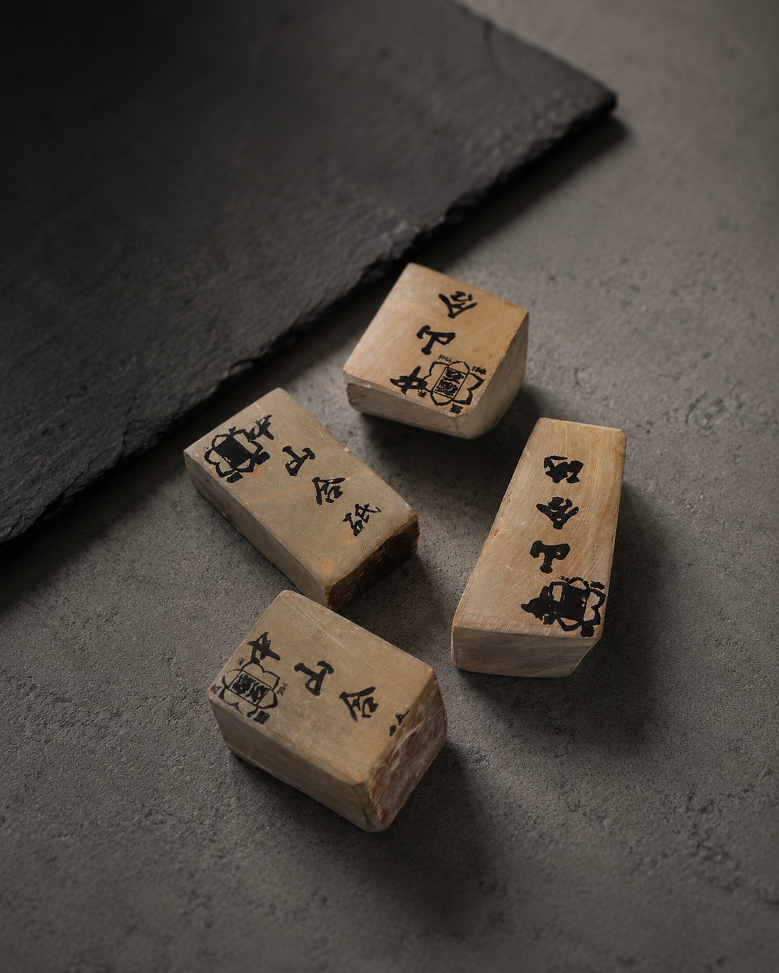Detalle de textura de la piedra natural japonesa Nakayama Nagura