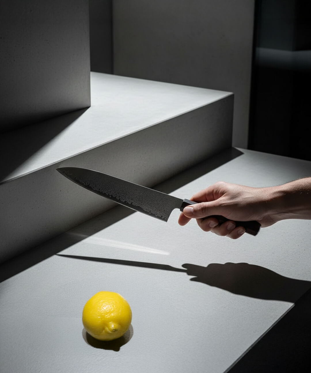 Cuchillo Gyuto 21 cm Hitohira Imojiya VG-10 vista alternativa