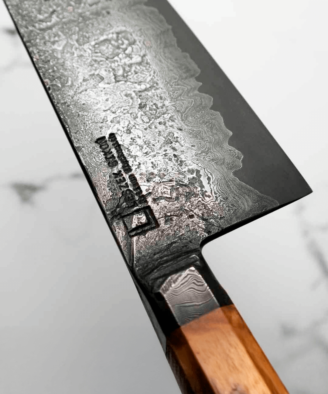 Cuchillo Gyuto 230mm Damasco Cobre 4