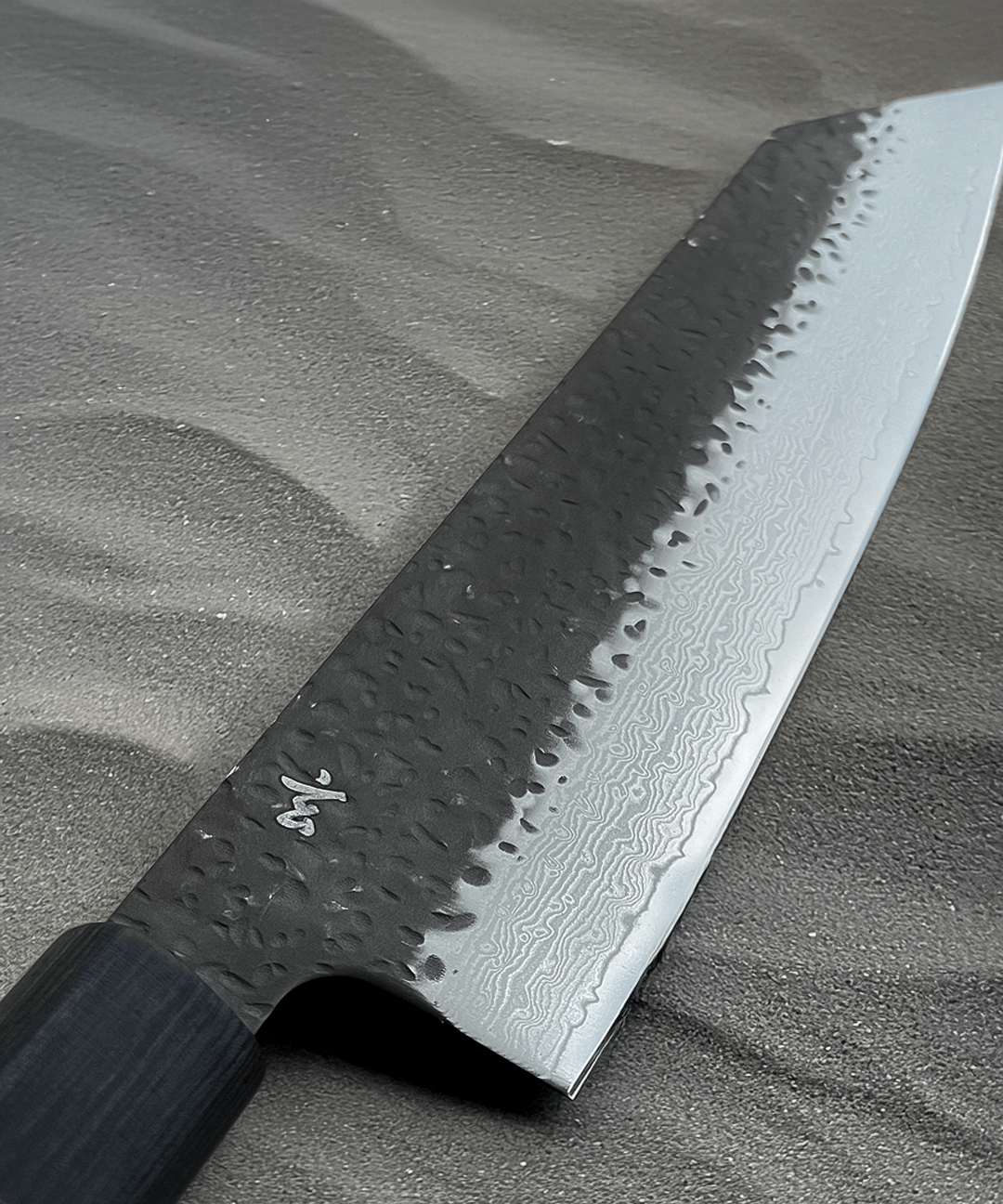 Bunka Knife 19 cm Black Damascus 3