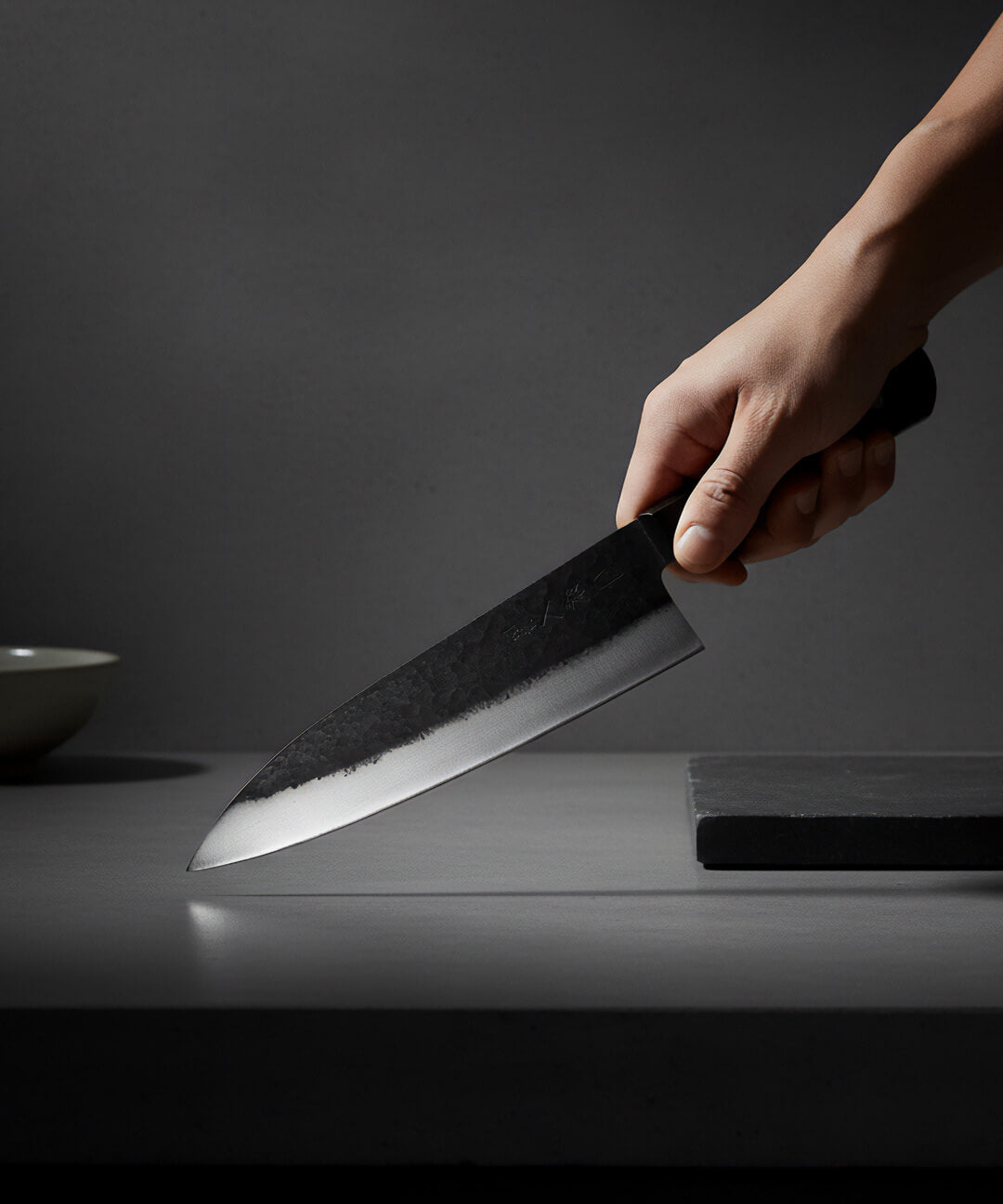 Cuchillo Gyuto 18 cm Morihei Hisamoto Kurouchi vista alternativa