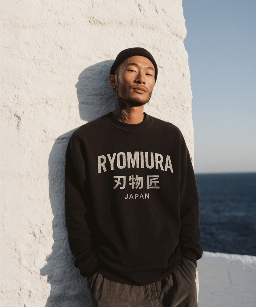 Sweatshirt washed effect — Ryo Miura Japan