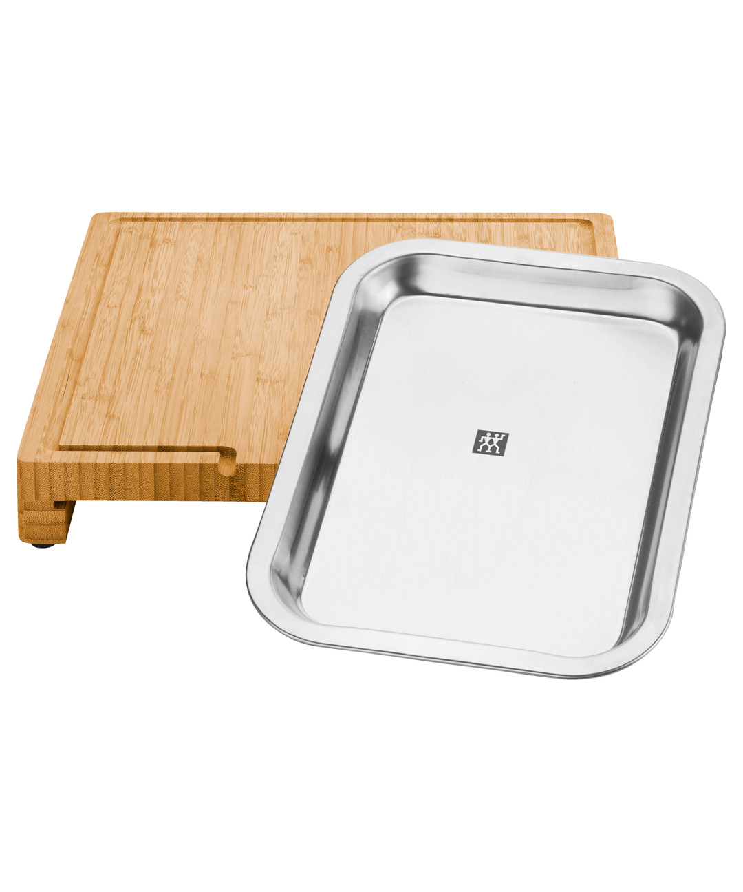 Tablas para picar de madera 39 cm x 30 cm con bandeja 3