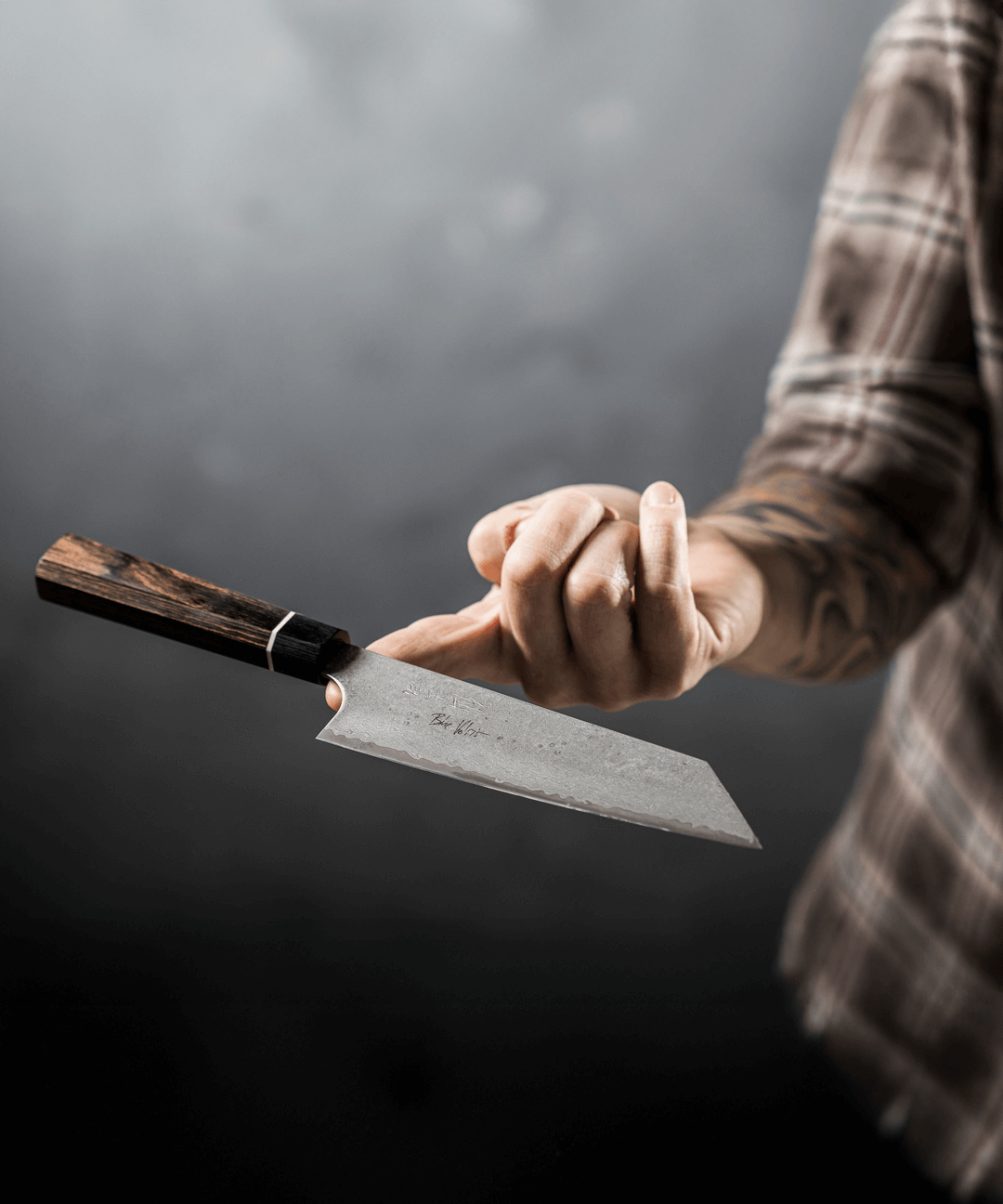 Bunka Knife Black Damascus 16.5 cm 3