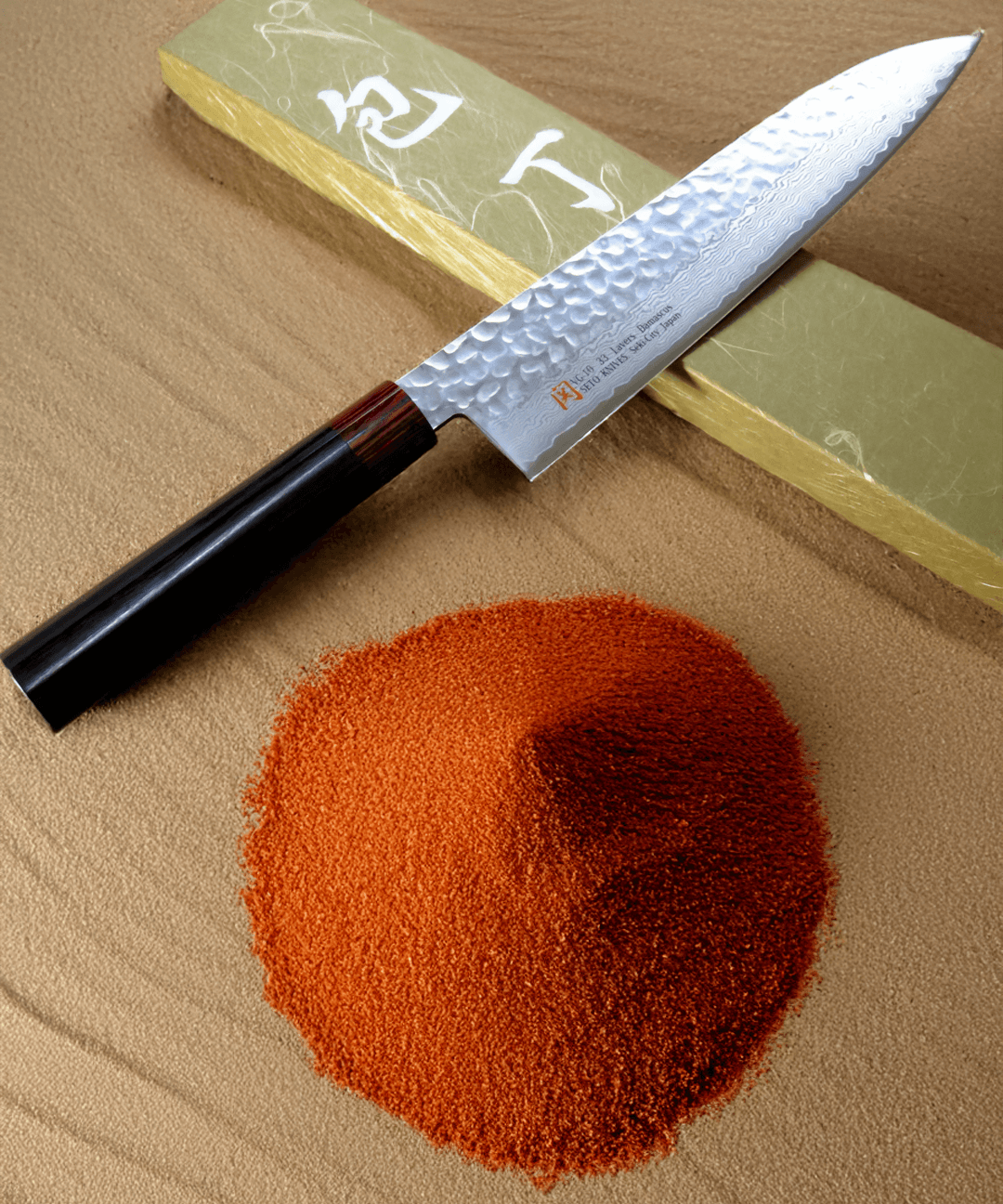 Gyuto Knife 21 cm Damascus Seto Iseya 1