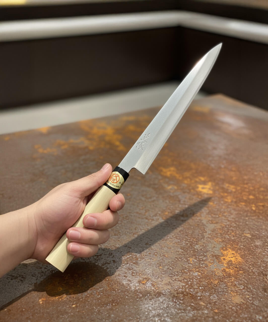 Cuchillo Yanagiba 27 cm Acero SK Carbono vista alternativa